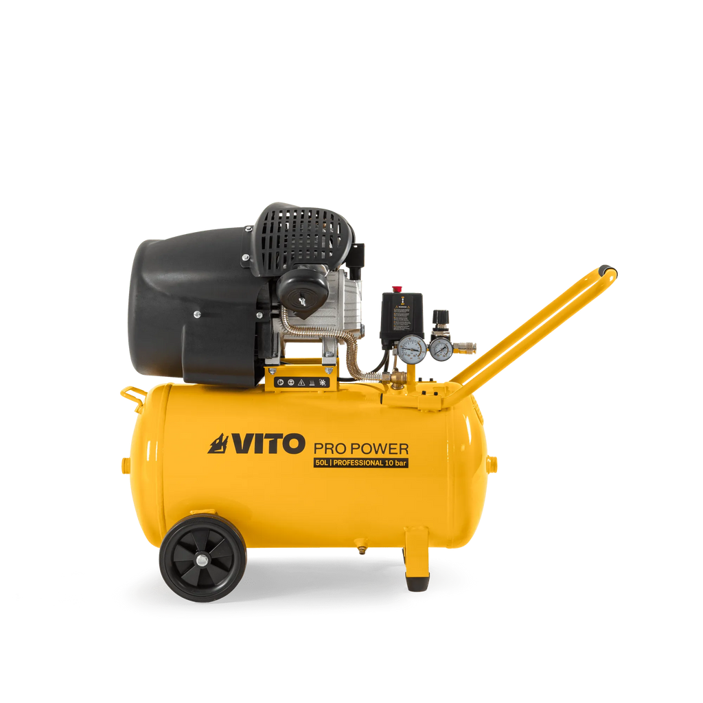 Compresor con aceite de doble cilindro Vito Pro Power de 50 litros y 3 CV a 10 bar