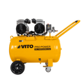 Compresor silencioso sin aceite Vito Pro Power de 100 litros y 4 CV con ruedas fijas y giratorias