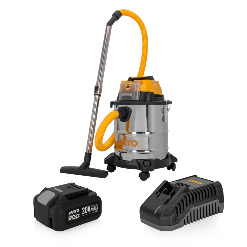 VITO Aspirador Sólidos Y Líquidos 20L Ego 20V Con Bateria Y Cargador