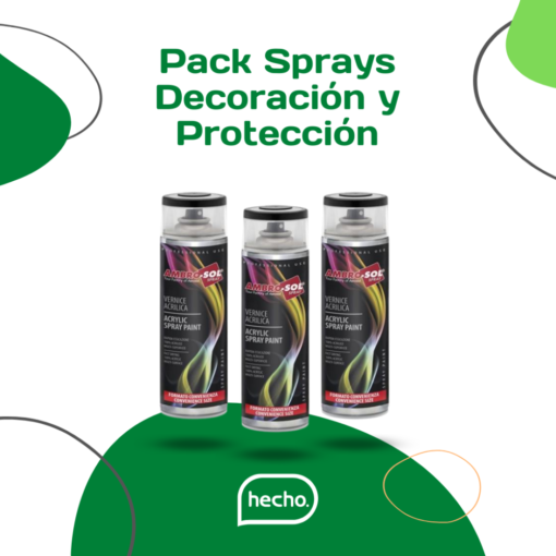 Pack sprays decoración y protección