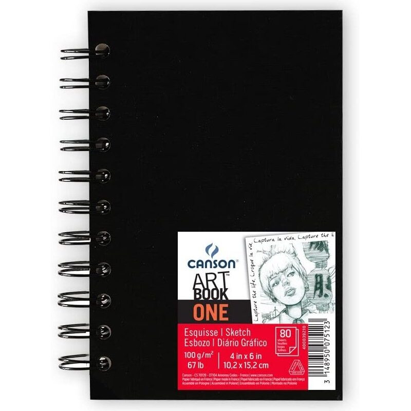 Canson One Art Book Espiral 80H 10.2X15.2CM 100G